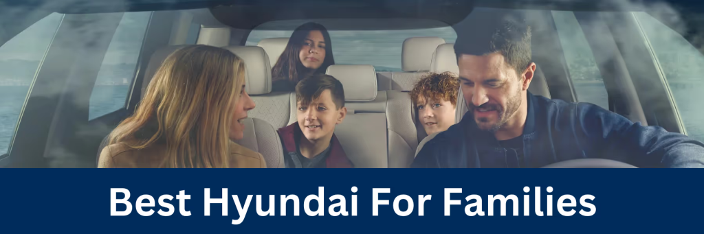 Hyundai family SUV parked outdoors for families shopping in Topeka KS