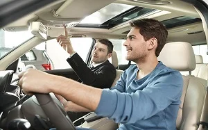 
Customer test driving 2026 Hyundai at McCarthy Hyundai of Topeka dealership in Topeka Kansas