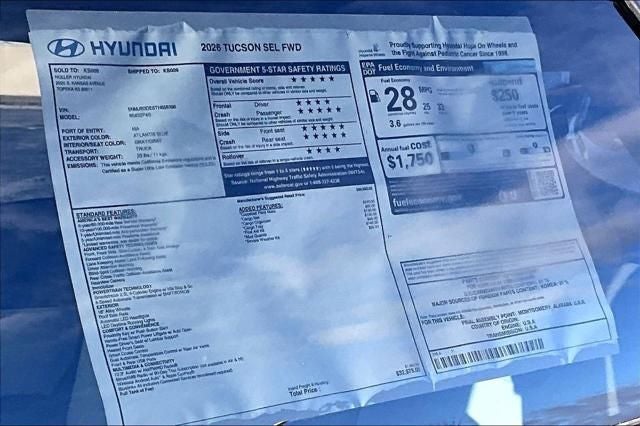 2026 Hyundai TUCSON SEL