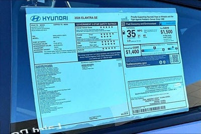 2026 Hyundai ELANTRA SE