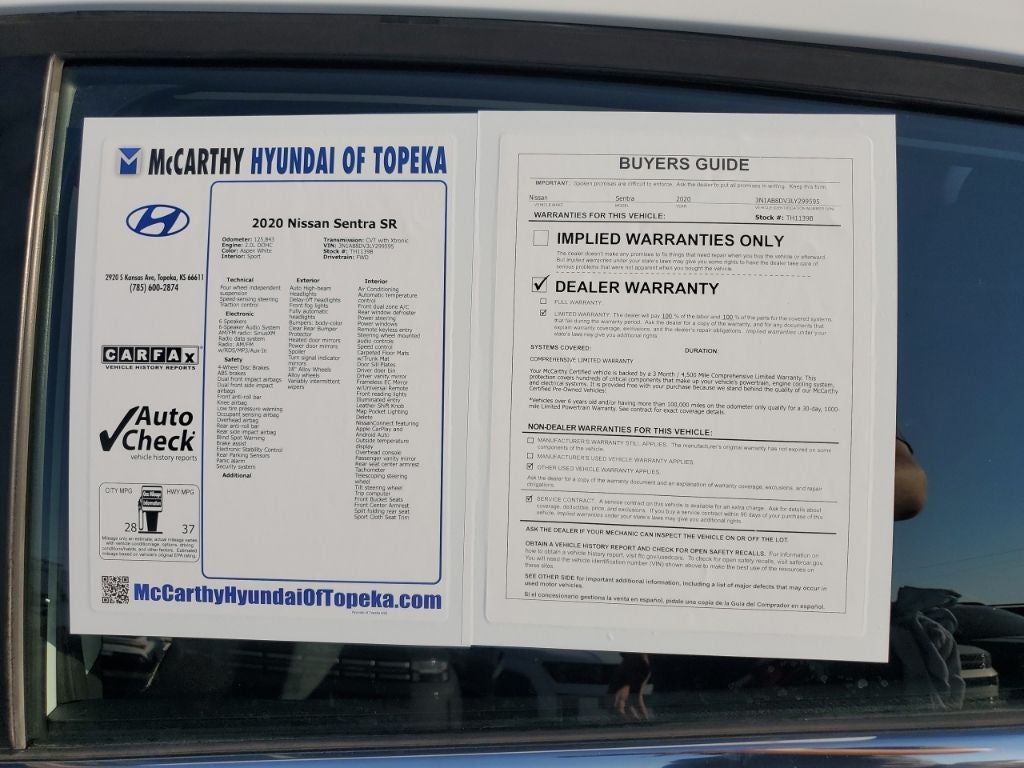 2020 Nissan Sentra SR