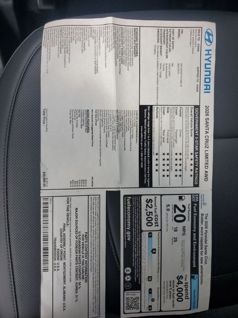 2026 Hyundai SANTA CRUZ Limited