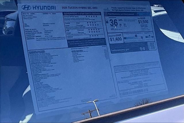 2026 Hyundai TUCSON HYBRID SEL AWD