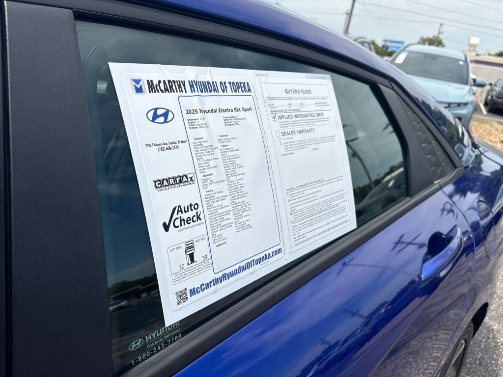 2025 Hyundai ELANTRA SEL Sport