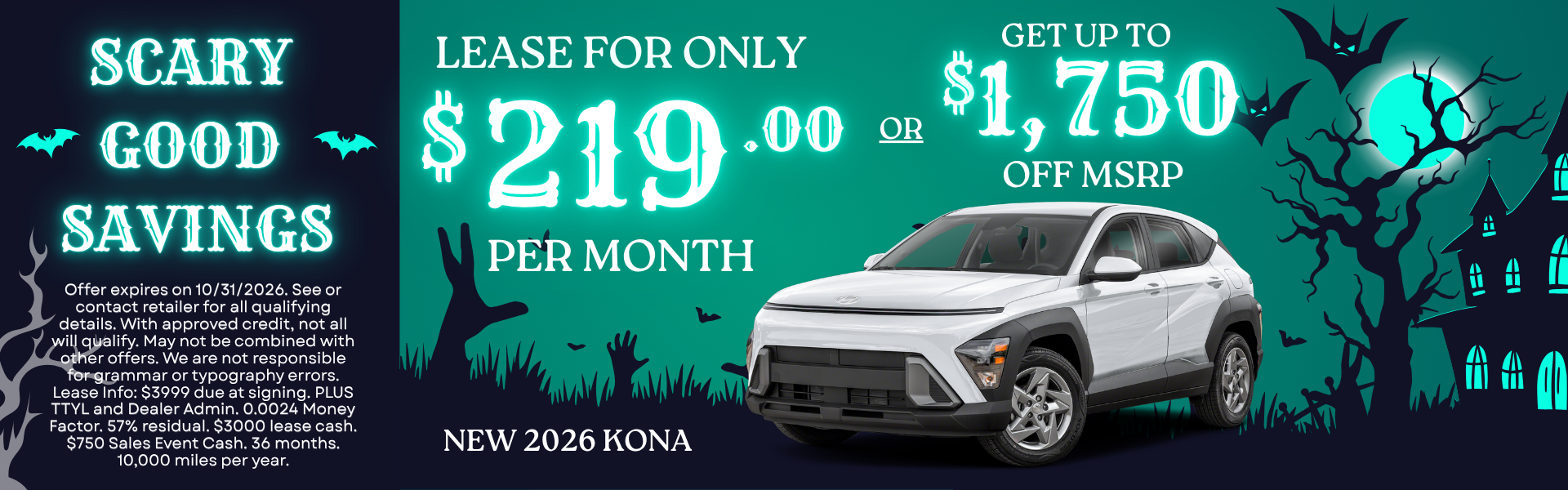 lease for only 219 or 1750 off MSRP