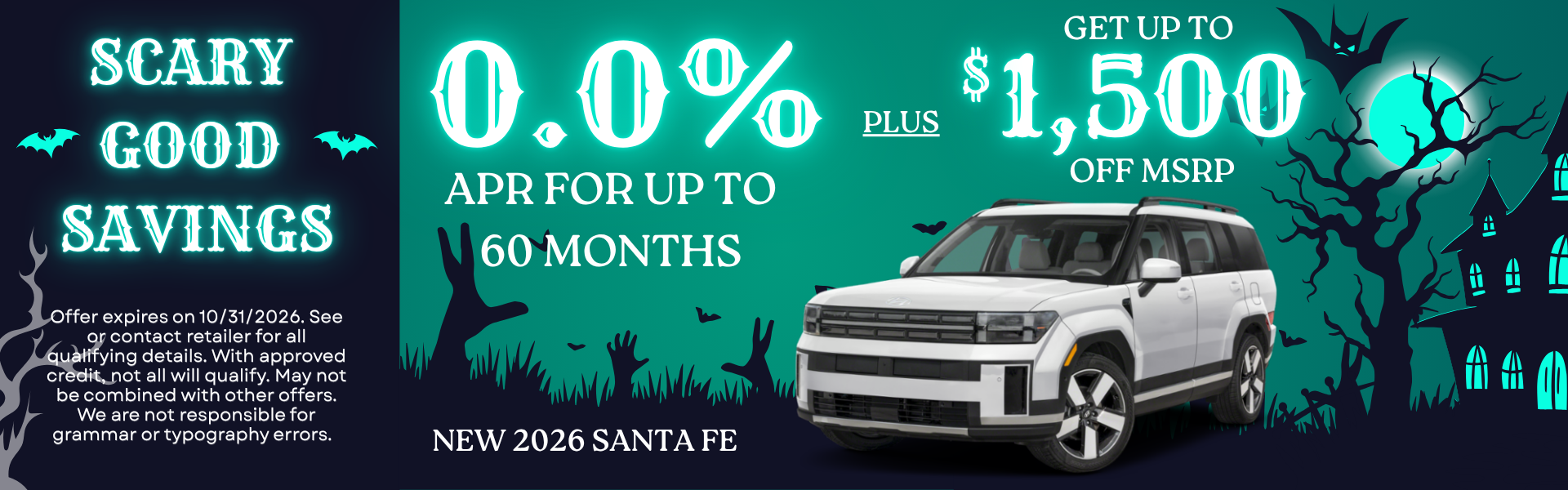 0.0% APR for upto 60 months plus get upto 1500 Off MSRP
