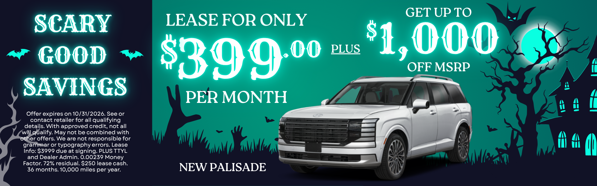 ease for only 399 per month plus get upto 1000 off MSRP